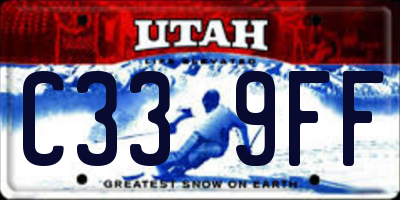 UT license plate C339FF