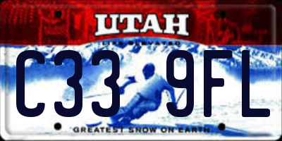 UT license plate C339FL