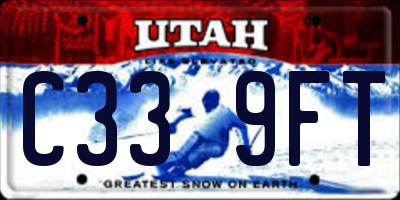 UT license plate C339FT
