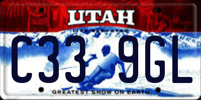 UT license plate C339GL