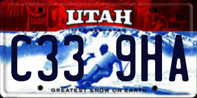 UT license plate C339HA