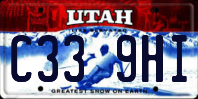 UT license plate C339HI