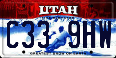 UT license plate C339HW