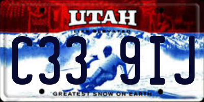 UT license plate C339IJ