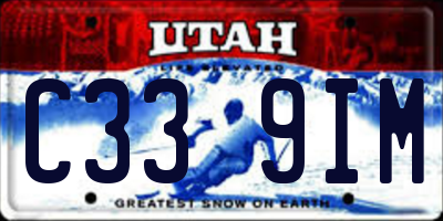 UT license plate C339IM
