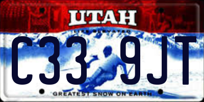 UT license plate C339JT