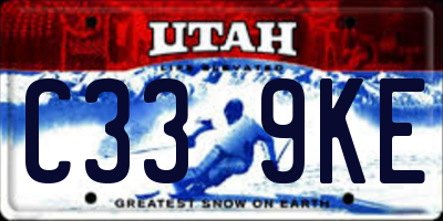UT license plate C339KE