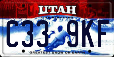 UT license plate C339KF