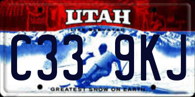 UT license plate C339KJ