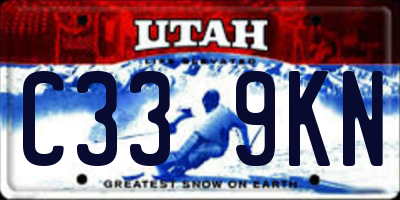 UT license plate C339KN