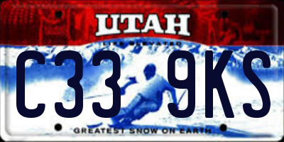 UT license plate C339KS