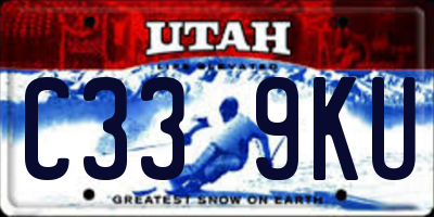 UT license plate C339KU