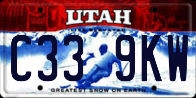 UT license plate C339KW