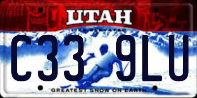 UT license plate C339LU
