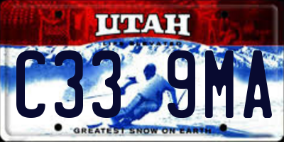 UT license plate C339MA