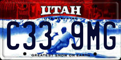 UT license plate C339MG