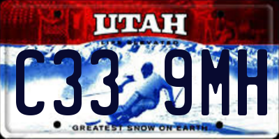 UT license plate C339MH