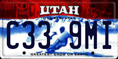 UT license plate C339MI