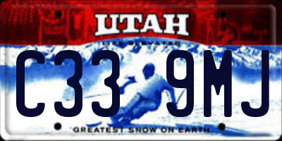 UT license plate C339MJ