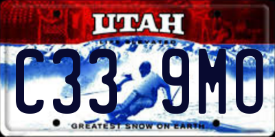 UT license plate C339MO