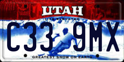UT license plate C339MX