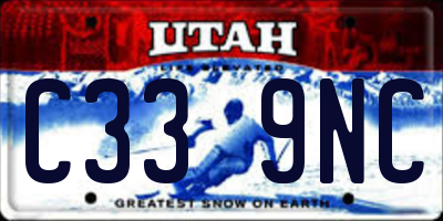 UT license plate C339NC