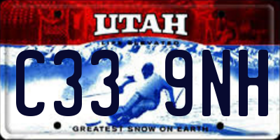 UT license plate C339NH