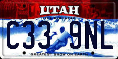 UT license plate C339NL