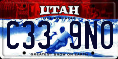 UT license plate C339NO