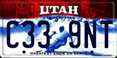 UT license plate C339NT