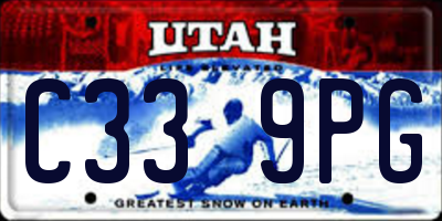 UT license plate C339PG