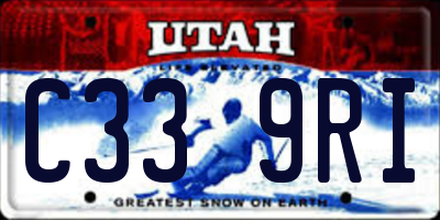 UT license plate C339RI