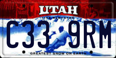 UT license plate C339RM
