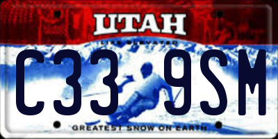 UT license plate C339SM