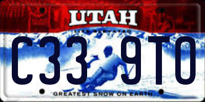 UT license plate C339TO