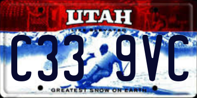 UT license plate C339VC