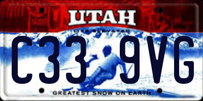 UT license plate C339VG