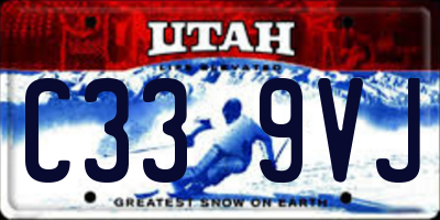 UT license plate C339VJ