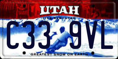 UT license plate C339VL