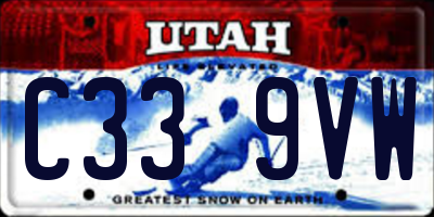 UT license plate C339VW