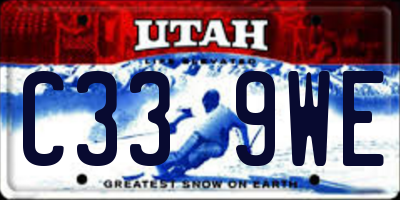 UT license plate C339WE