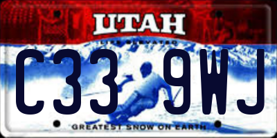 UT license plate C339WJ