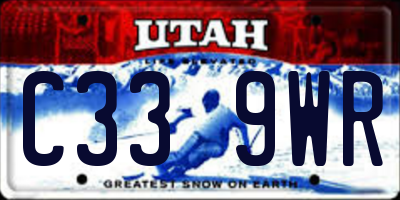 UT license plate C339WR