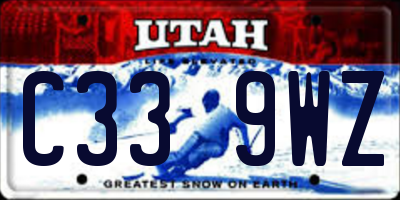 UT license plate C339WZ