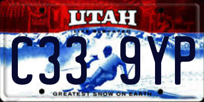 UT license plate C339YP