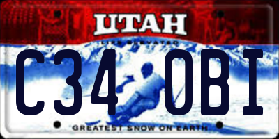 UT license plate C340BI