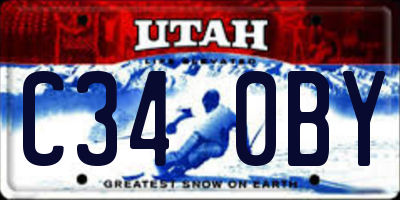 UT license plate C340BY