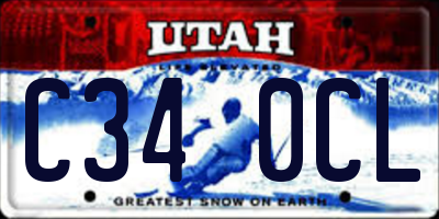 UT license plate C340CL