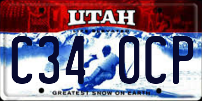 UT license plate C340CP
