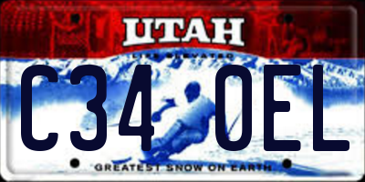 UT license plate C340EL